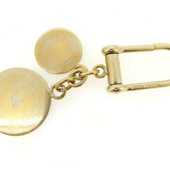 Gucci key ring Key holder G logos Gold Green Woman Authentic Used - Picture 3 of 5